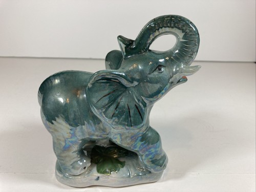 Vintage elephant ceramic small - ceramic,