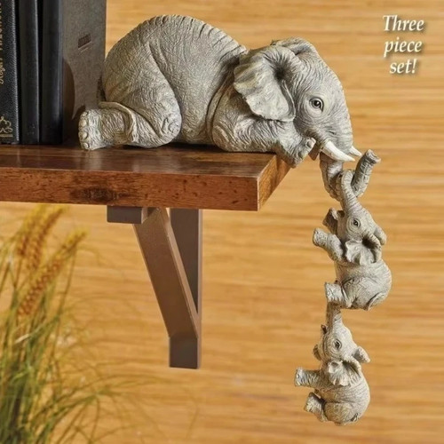 3pcs elephant figurines - 3pcs,