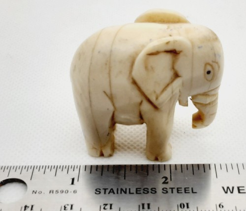 Vintage miniature bone carved - bone,